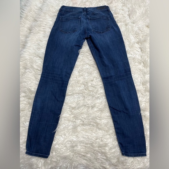 Express Women’s Dark Blue Denim Legging Mid Rise Jeans - Picture 4 of 6